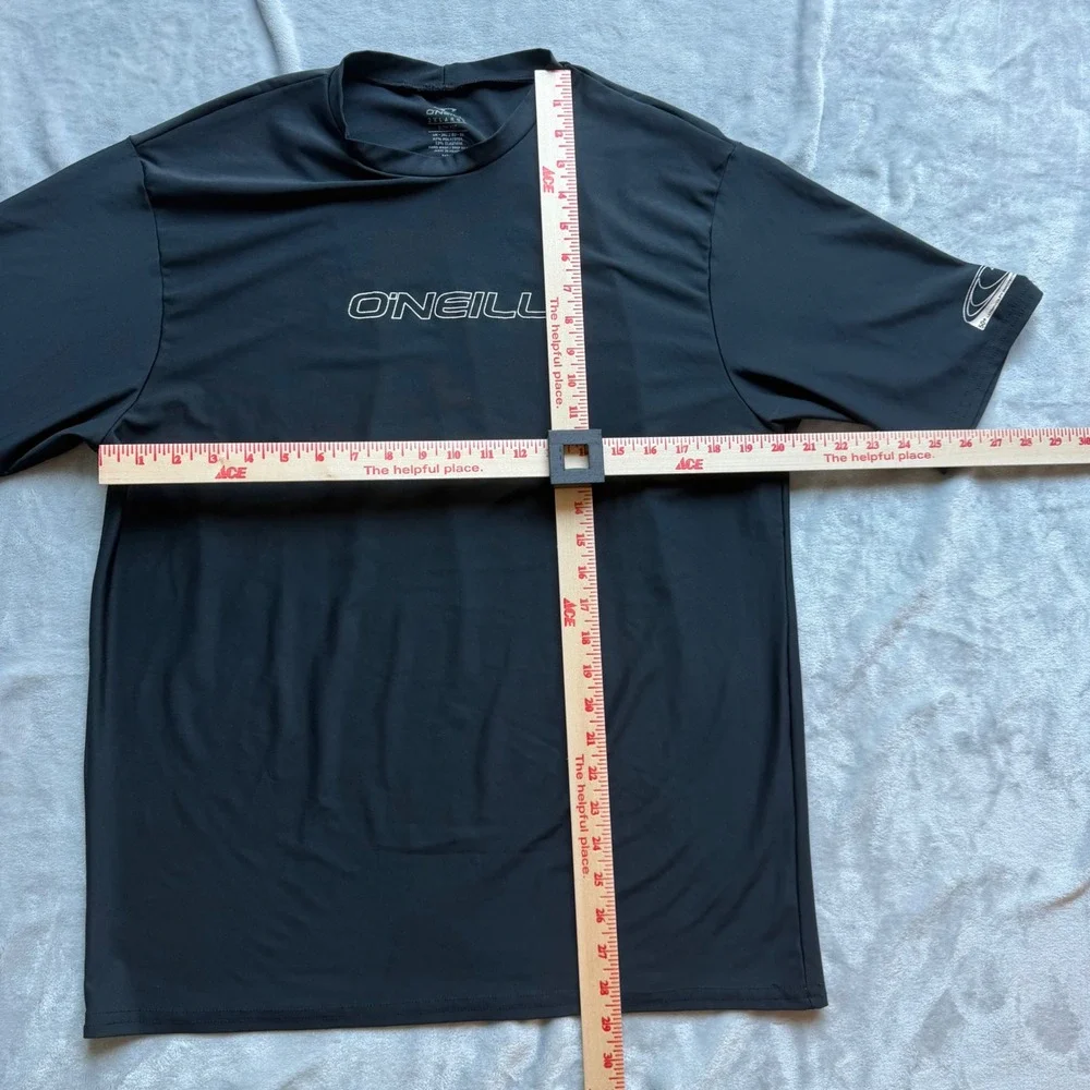 O'Neill Rash Guard Mens 2XL Black Basic Skins Slim Fit Long Sleeve UPF 50+ Surf